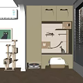 Modern Cat Tree With Cat Face Shaped Cabinets And Sunlit Indoor Space For Cats
