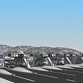 Transparent Egg Shaped Structures Along Roadway With Futuristic Glass Exterior Design