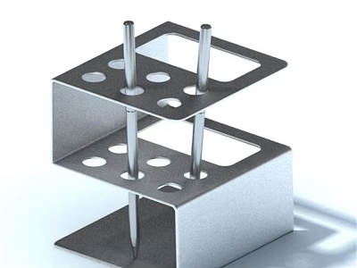 Sturdy Metal Multi Layer Cup Holder With Hole Design For Kitchen Tableware 3d model