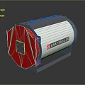 Krafttrolley Cylindrical Industrial Equipment With Silver Body And Red End Cap