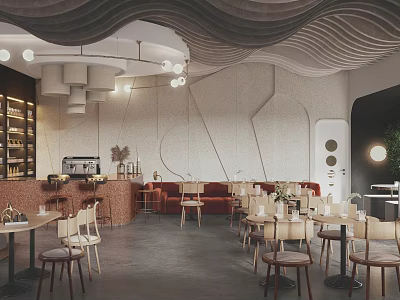 Modern Cafe 3d model
