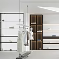 Modern Clothing Store Interior With Mannequins Clothing Racks And Display Shelves