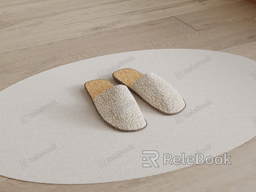 Modern toilet carpet slippers model