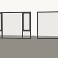 Modern Floor to Ceiling Windows Design With Black Frame And Transparent Glass
