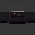 Black Portable Stereo Boombox With Large Speakers Handle Design And Control Buttons