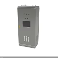Metal Control Cabinet With Panel Buttons Display And Ventilation Holes 3d model