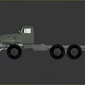 Green Military Style Heavy Duty Truck Chassis With Six Wheels And Off Road Design