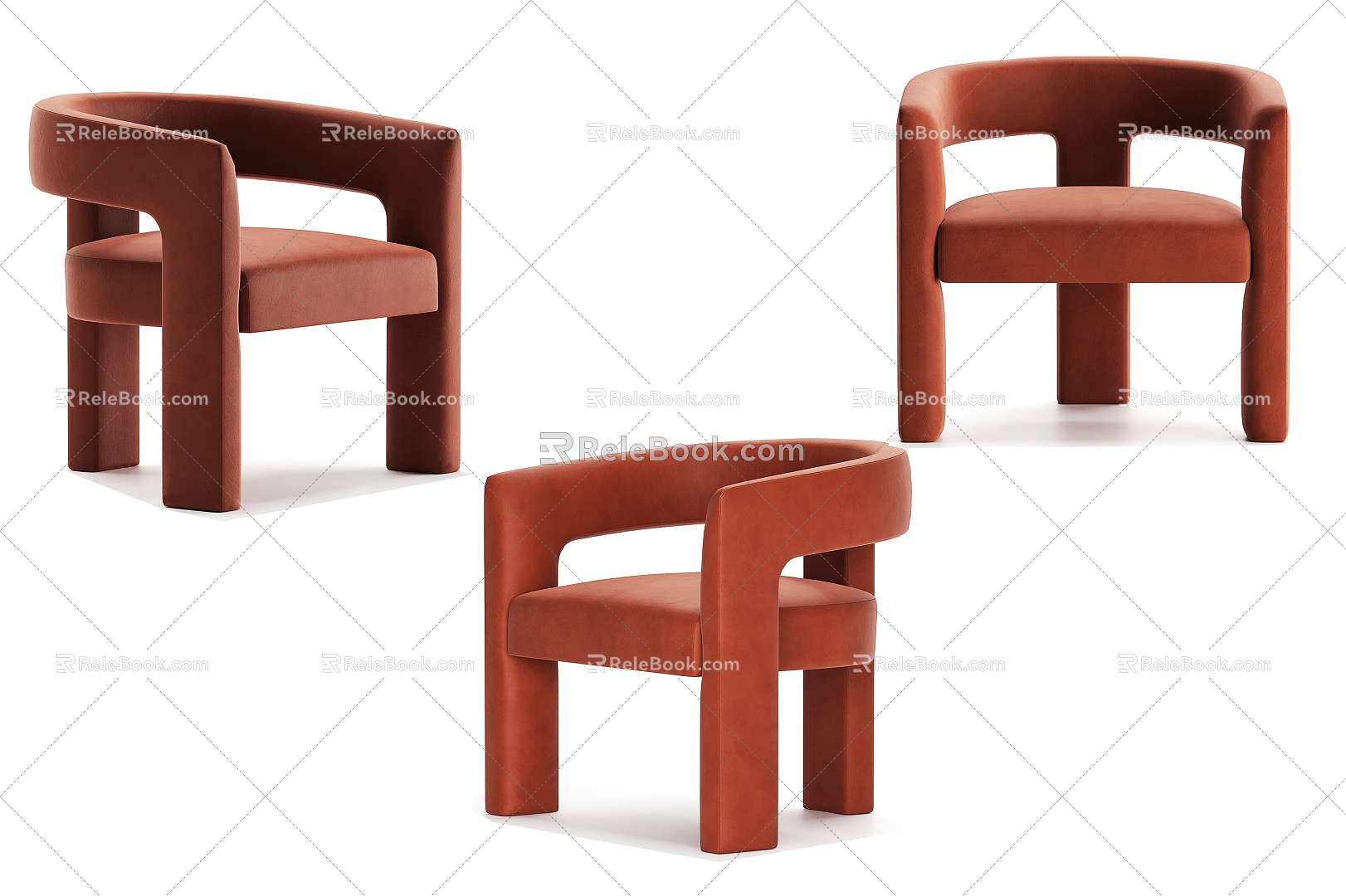 Nordic Simple Single Casual Sofa Single Casual Sofa Simple 3d model