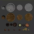 Household Items Including Plates Bowls Cups And Containers With Various Shapes Materials And Textures