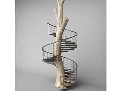 revolving staircase 3d model