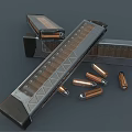 Tactical Firearm Magazine Design Featuring Copper Bullets And Metal Casings