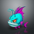 fish carnivorous fish piranha piranha freshwater fish sea fish animal game animal cartoon animal 3d model