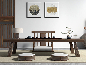 New Chinese Tea Table and Chair Tea Table 3d model