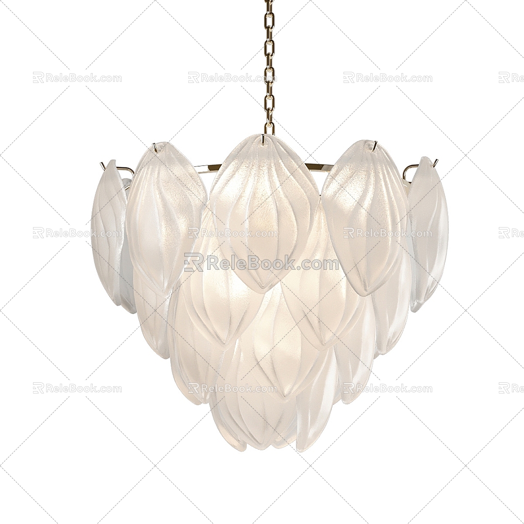 French chandelier glass chandelier 3d model