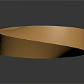 Golden Spiral Ring Shaped Daily Necessity With Metallic Texture For Home Use