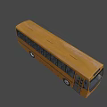 Modern Orange City Bus with Multiple Windows Sleek Doors and Exterior Design