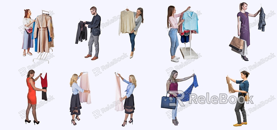 Business people shopping people buy clothes people shopping street people model