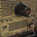 Vintage Square Rustic Television With Old Fashioned Black Screen And Retro Design