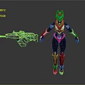 Modern robot mecha warrior sci-fi warrior sci-fi soldier robot armor 3d model