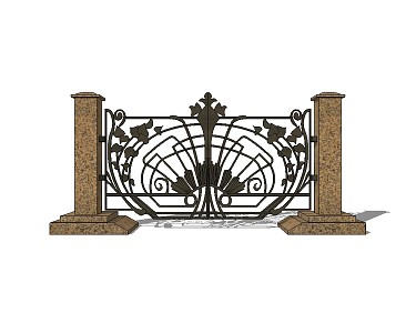 Jianou Gate Iron Gate Iron Gate 3d model