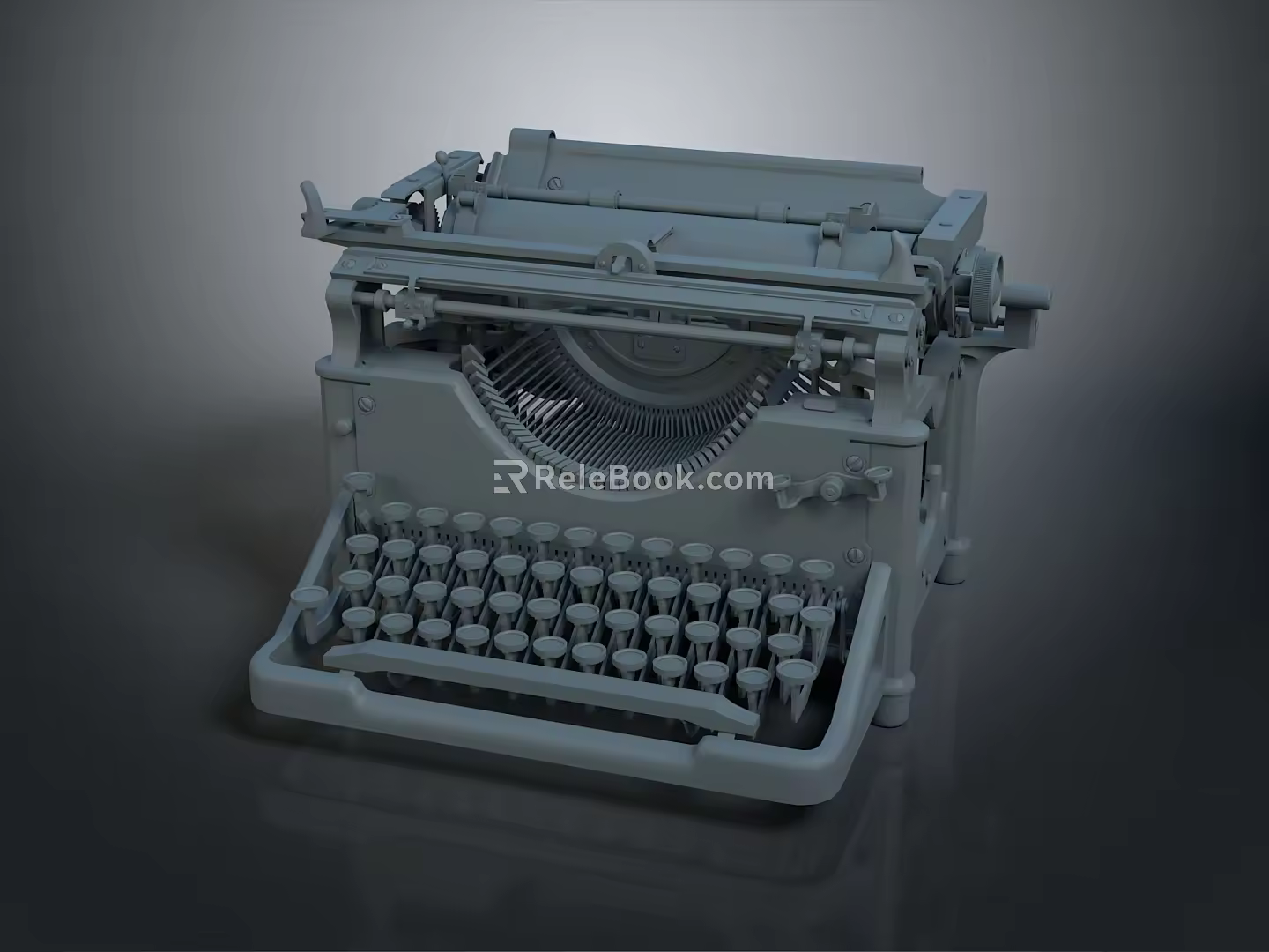 typewriter old typewriter antique typewriter classical typewriter english typewriter game item 3d model
