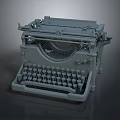 typewriter old typewriter antique typewriter classical typewriter english typewriter game item 3d model