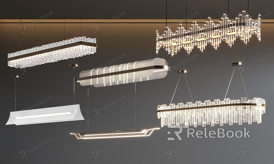 Modern Crystal Chandelier Combination Long Chandelier Glass Chandelier Chandelier model