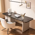 Modern Desk Chair Minimalist Writing Desk Office Desk Chair Simple Writing Desk Learning Table Creative Desk 3d model