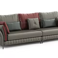 modern double sofa sofa 3d model