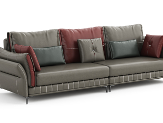 modern double sofa 3d model