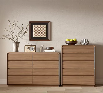 Modern Middle Style Side Cabinet 3d model