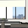 Modern Hotel Guest Room Interior With Comfortable Bed Nightstand And Table Lamp