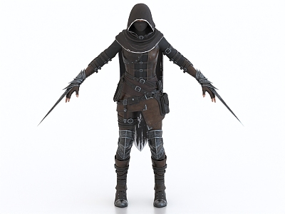 Female Assassin Female Killer Game Character 3d model