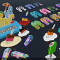 Love Summer Themed Decor Featuring Colorful Flip Flops Popsicle Shapes And Vibrant Designs