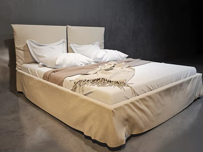 Double bed 3d model Double bed 3d model