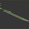 Ancient Medieval Sword With Metal Blade And Red Wrapped Handle Design
