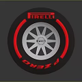Pirelli Cinturato Tire With Red Glowing Edge And White Spoke Rim Design