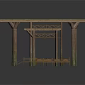 Wooden Furniture Set Including Large Table Small Table And Bench