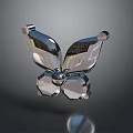 Shiny Transparent Crystal Butterfly Shaped Brooch Elegant Clothing Fashion Accessory