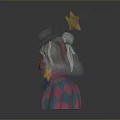 Cute Orange Fox Wearing Gray Top Hat Pink Blue Argyle Cloak With Yellow Stars Sparkles