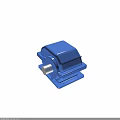 Mechanical Gear Transmission Device Blue Base Mounted Metal Gears And Shaft Components