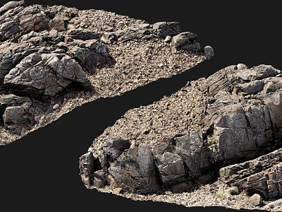 Stone Rock Desert Stone Mountain Cliff Cliff Shale Mountain Big Mountain 3d model