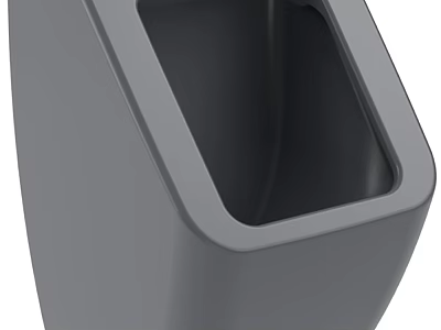 Modern Gray Urinal With Sleek Design And Smooth Surface For Bathroom Spaces 3d model
