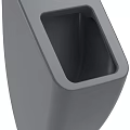 Modern Gray Urinal With Sleek Design And Smooth Surface For Bathroom Spaces