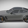 Sleek Silver Mercedes AMG GT Sports Car With Black Roof And Alloy Wheels