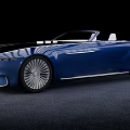 Luxury Blue Convertible Car With Sleek Modern Design And Elegant Open Top Wheels