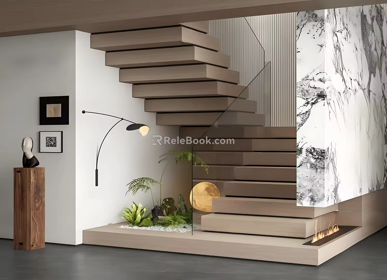 Modern Style Stairs 3d model