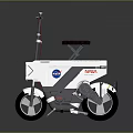 NASA Logo Themed Bicycle With Modern White Frame And Stylish Design