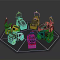 Colorful Mini Toy Cars Arranged In Circular Pattern With Various Colors