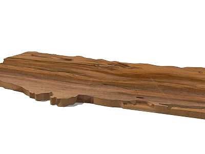 Unique Handcrafted Wooden Stool Featuring Natural Wood Grain And Irregular Design 3d model